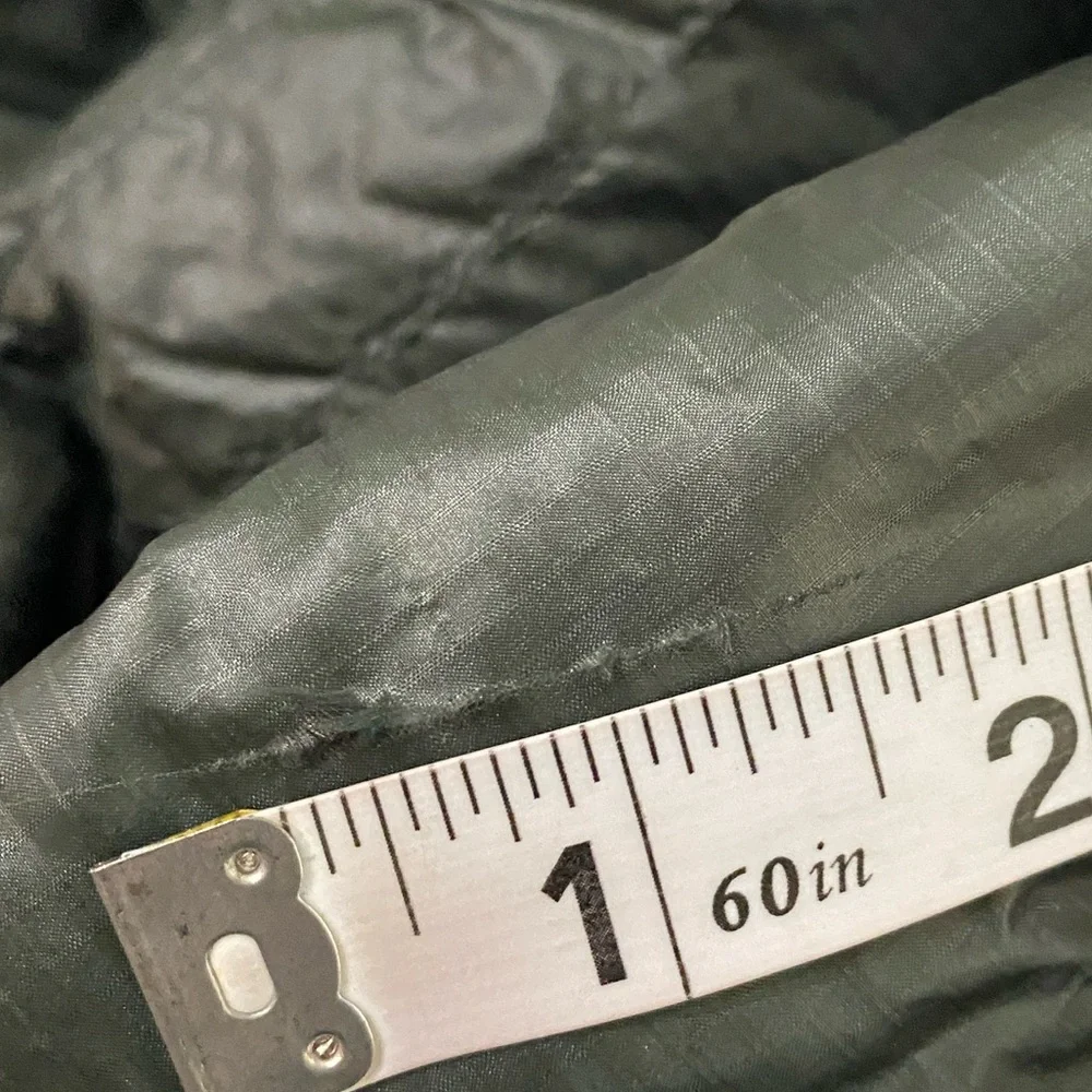 J.‎ CREW Dark Forest Green Ripstop Nylon Duck Down/Feathers Puffer Jacket SZ M